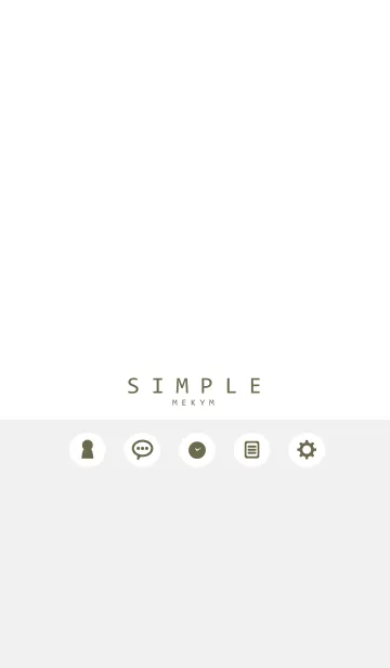 [LINE着せ替え] SIMPLE ICON-WHITE 28の画像1