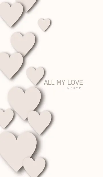 [LINE着せ替え] ALL MY LOVE BEIGEHEART - MEKYM 16の画像1