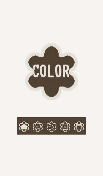 [LINE着せ替え] brown color C33の画像1