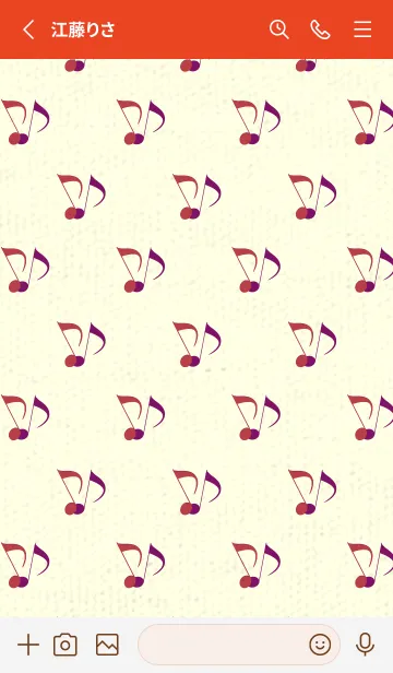 [LINE着せ替え] Clef dot 臙脂の画像2