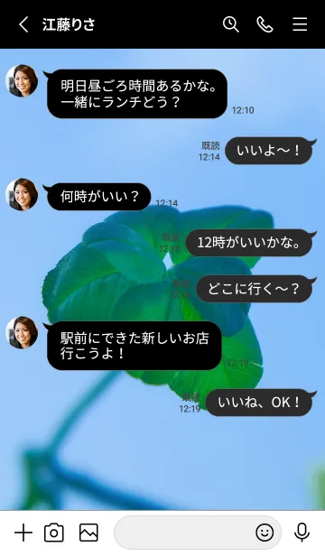 [LINE着せ替え] 七つ葉のクローバー 無限の幸福 #9-6の画像3