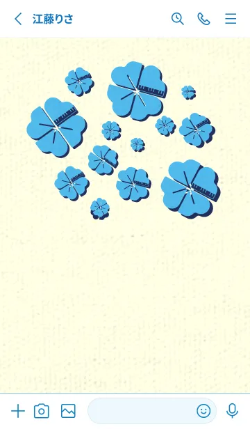 [LINE着せ替え] Piano clover パステルブルーの画像2