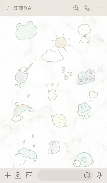 [LINE着せ替え] ほんわかな梅雨♡green07_1の画像2