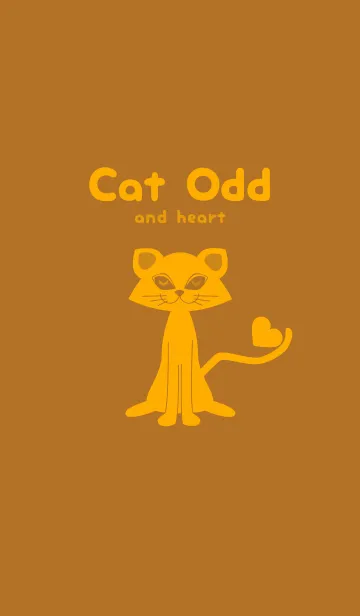 [LINE着せ替え] 猫のオッドとハート サンタンの画像1