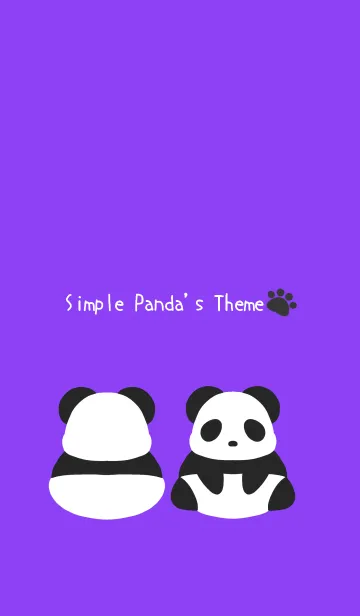 [LINE着せ替え] シンプルパンダ/パープル/ブラックの画像1