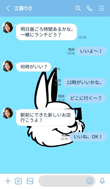 [LINE着せ替え] 韓国 ラビット 40の画像3