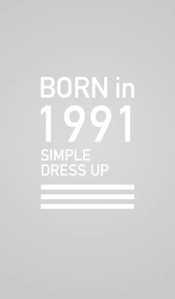 [LINE着せ替え] 1991年生まれ/シンプル着せ替えの画像1