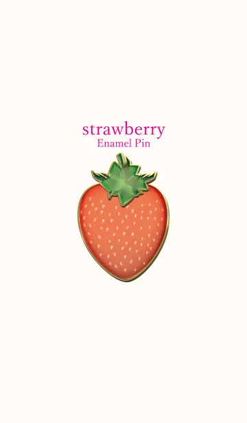 [LINE着せ替え] strawberry Enamel Pin 25の画像1