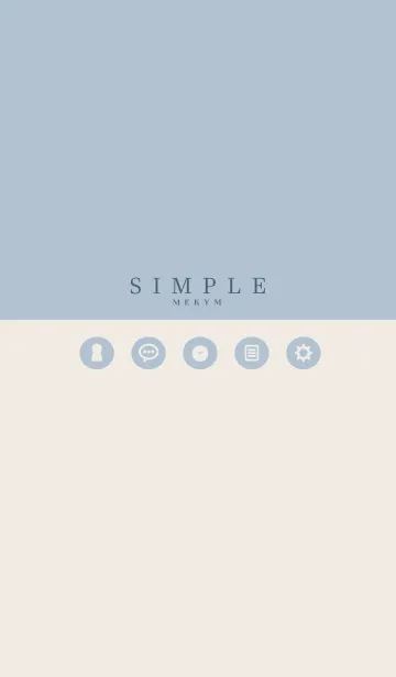[LINE着せ替え] SIMPLE ICON BLUE - MEKYM 16の画像1