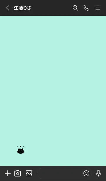 [LINE着せ替え] 小さな猫(ブラック3-06)の画像2