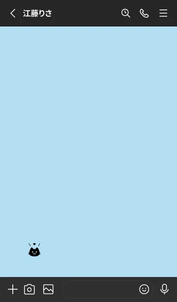 [LINE着せ替え] 小さな猫(ブラック3-07)の画像2