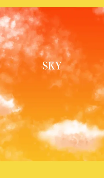 [LINE着せ替え] オレンジの空 黄色の画像1