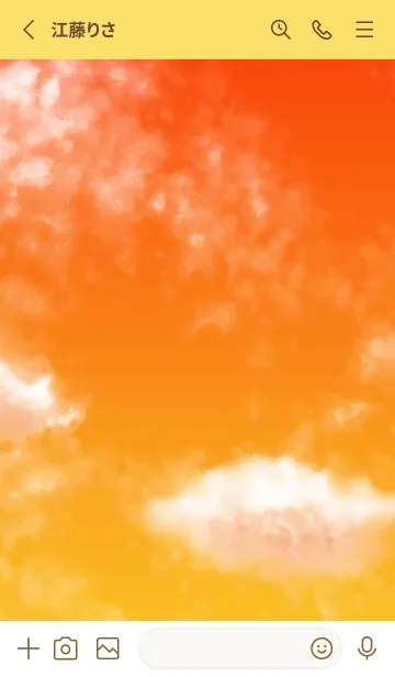 [LINE着せ替え] オレンジの空 黄色の画像2