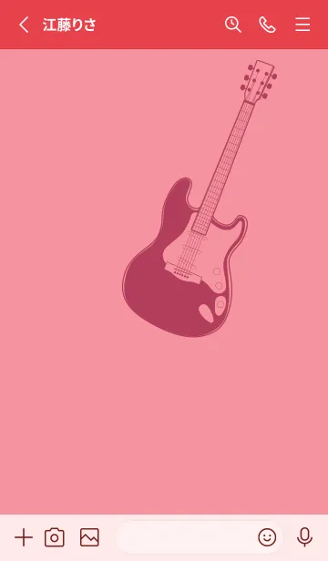 [LINE着せ替え] ELECTRIC GUITAR CLR キューピッドピンクの画像2