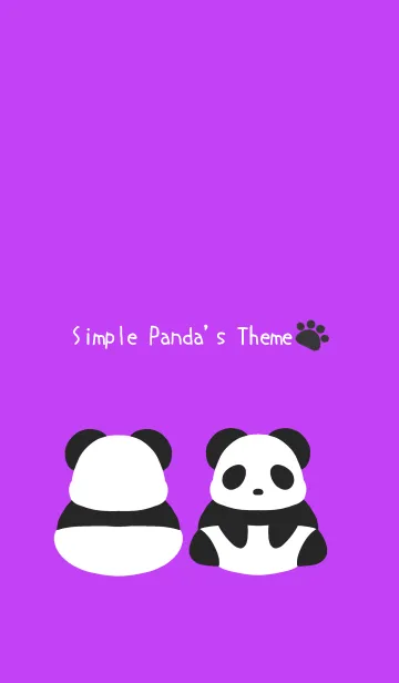 [LINE着せ替え] シンプルパンダの着せかえ/ピンクパープルの画像1