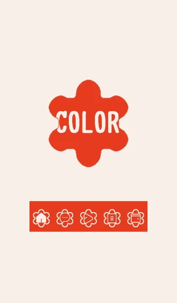 [LINE着せ替え] red color C32の画像1