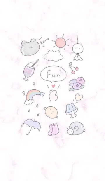 [LINE着せ替え] ほんわかな梅雨♡pinkpurple11_1の画像1