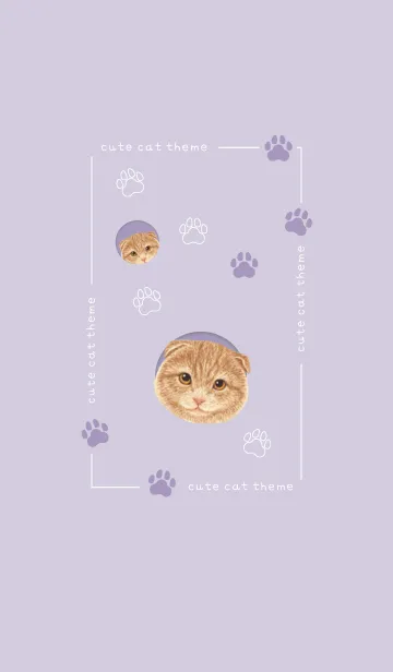 [LINE着せ替え] CAT - スコティッシュ 01 - PURPLEの画像1