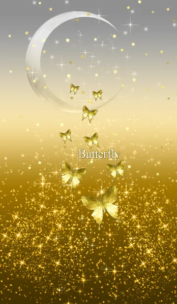 [LINE着せ替え] きらきらムーン♡幸運を呼び込む八蝶*175銀の画像1