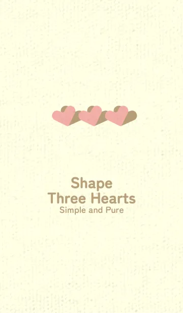 [LINE着せ替え] 3つのハート型の着せかえ 珊瑚色の画像1