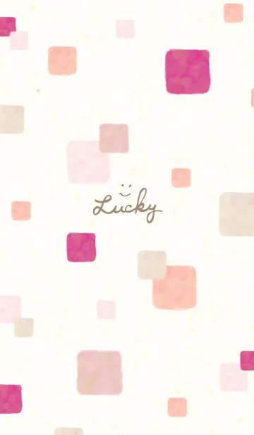 [LINE着せ替え] 水彩 ピンク 四角4の画像1