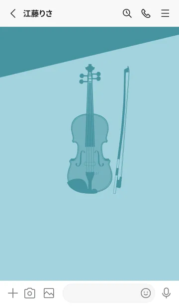 [LINE着せ替え] Violin CLR スプレーグリーンの画像2