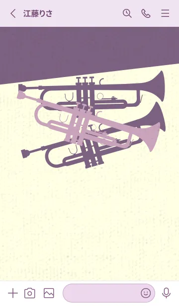 [LINE着せ替え] Trumpet CLR 紅藤色の画像2