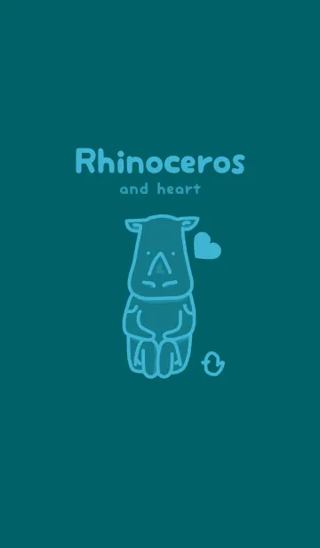 [LINE着せ替え] サイとハート ディープティールグリーンの画像1