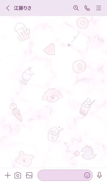 [LINE着せ替え] 初夏のイラスト♡pinkpurple10_1の画像2