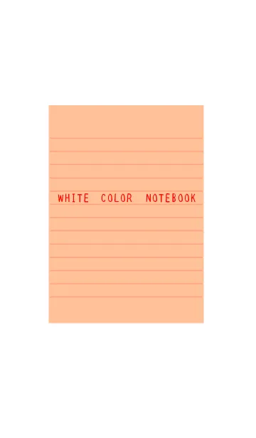[LINE着せ替え] ホワイトカラーノート/オレンジの画像1