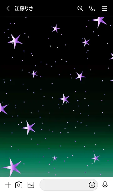 [LINE着せ替え] キラキラ ‐グラデーション・スター 36の画像2