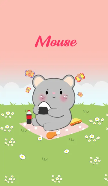 Mouse Love Picnic Theme (JP)の着せ替えメイン画像