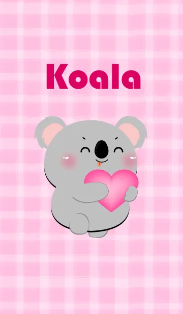 Simple Koala and Pink Theme (JP)の着せ替えメイン画像
