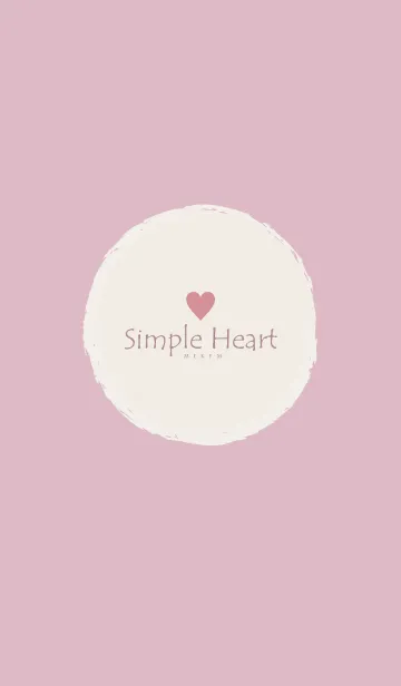 [LINE着せ替え] Simple Heart Dusky Pink - NATURAL 18の画像1