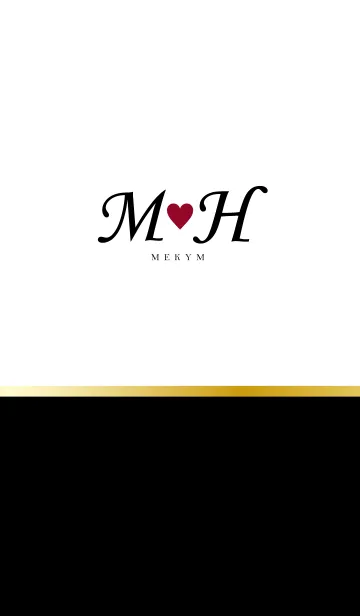 LOVE INITIAL-M&H イニシャル 3のLINE着せ替え