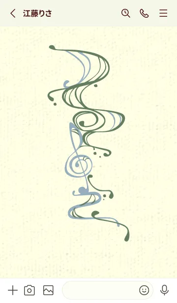 [LINE着せ替え] 和音 流水-音楽記号  エルムグリーンの画像2