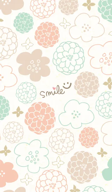 [LINE着せ替え] 北欧風 花柄8の画像1