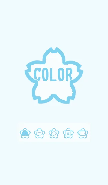 [LINE着せ替え] blue color E33の画像1