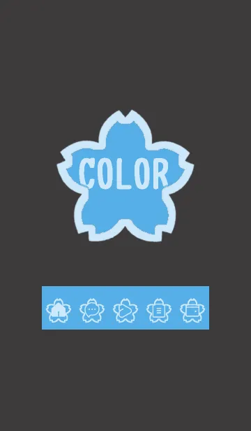 [LINE着せ替え] blue color E35の画像1