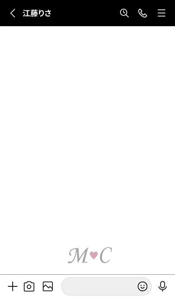 [LINE着せ替え] LOVE INITIAL-M&C イニシャル 3の画像2