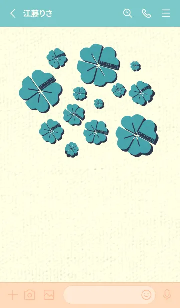 [LINE着せ替え] Piano clover 薄桜の画像2