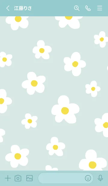 [LINE着せ替え] 北欧風 白い花18の画像2