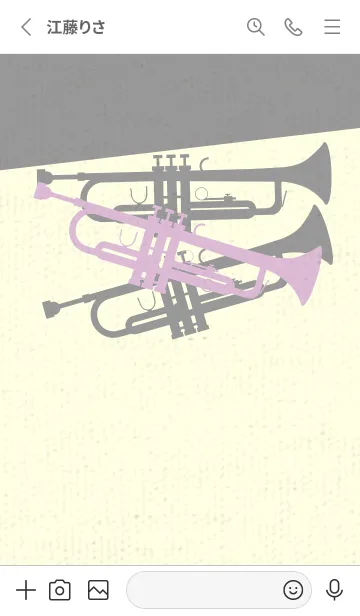 [LINE着せ替え] Trumpet CLR ペールライラックの画像2