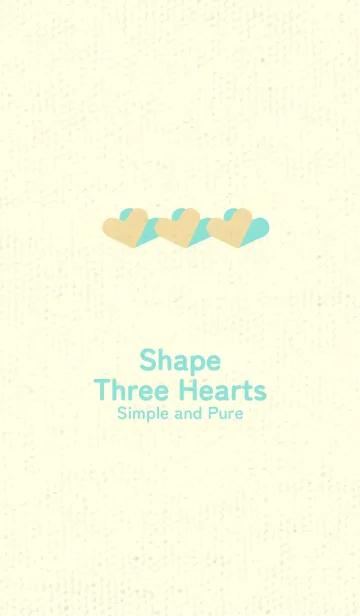 [LINE着せ替え] 3つのハート型の着せかえ 砥粉色の画像1