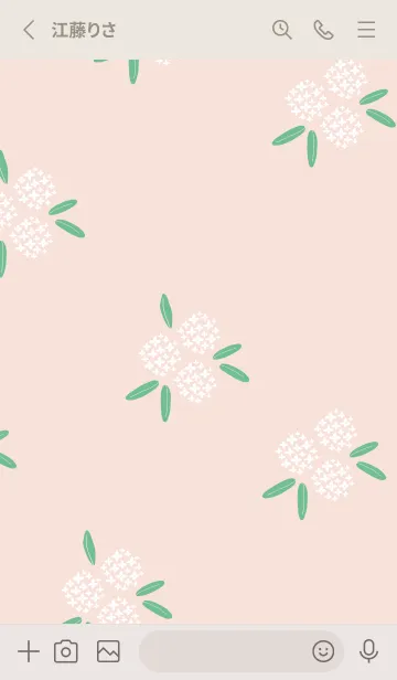 [LINE着せ替え] 白い丸い花27の画像2