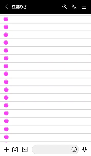 [LINE着せ替え] ルーズリーフ/蛍光ピンク/ブラックの画像2