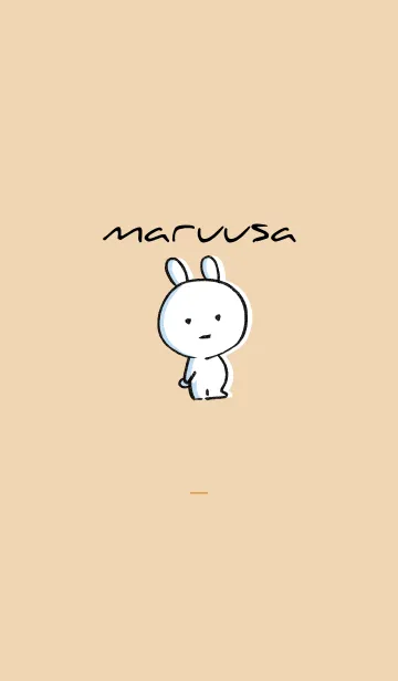 [LINE着せ替え] オレンジ : まるうさの画像1