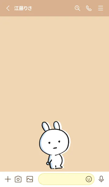 [LINE着せ替え] オレンジ : まるうさの画像2