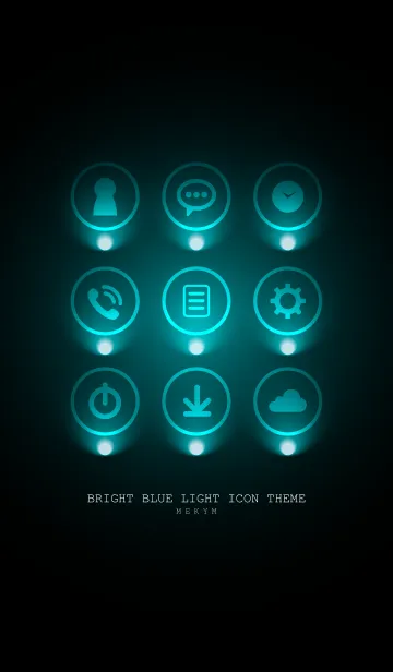 [LINE着せ替え] BRIGHT BLUE LIGHT ICON THEME 2の画像1