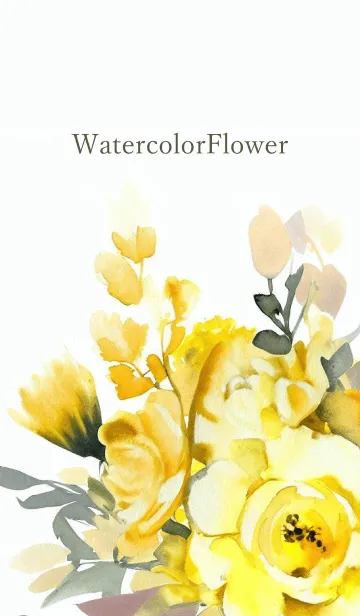 Watercolor Yellow Flower-hisatotoの着せ替えメイン画像